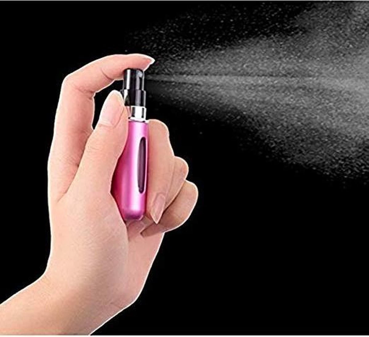 Parfum Verstuivers Blauw - Grijs -Lichtroze| 3-pack X2 | 2+1 GRATIS! |Navulbaar 5 Ml / Meeneem Parfum Flesje | Handig Voor In De Tas | Hervulbaar | Klein Formaat | Makkelijk Te Gebruiken - Afbeelding 4