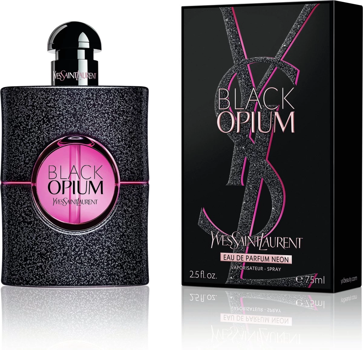 Yves Saint Laurent Black Opium Neon 75 Ml - Eau De Parfum - Damesparfum - Afbeelding 2