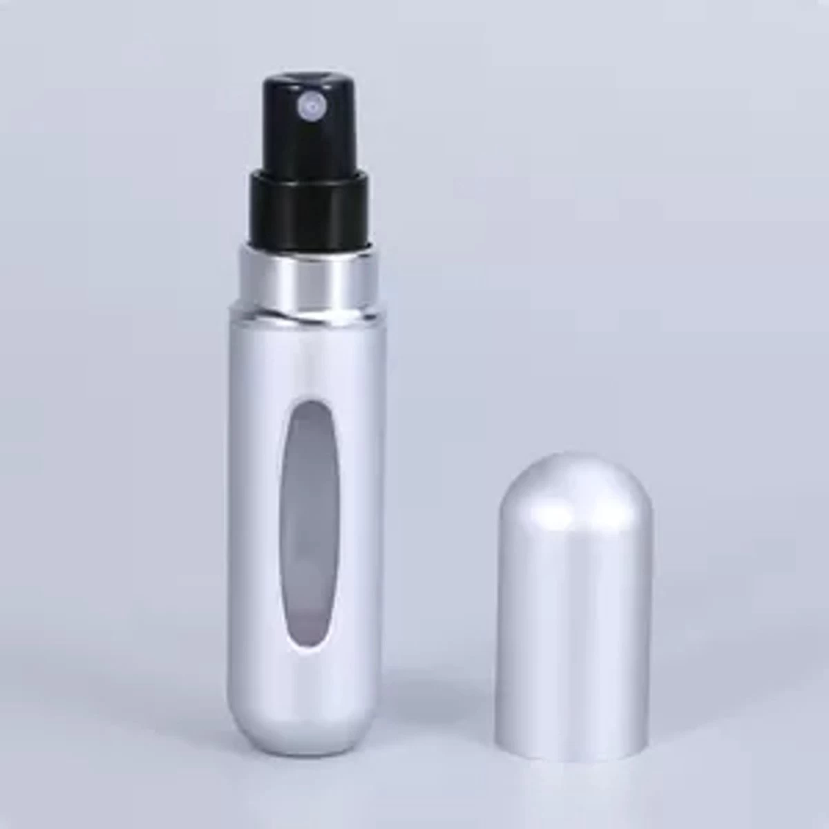 Navulbaar Parfum Flesje -Mini Parfumflesje -Hervulbaar Parfumflesje - Hervulbare Verstuiver - Zilver - Aluminium - Spray - Afbeelding 2