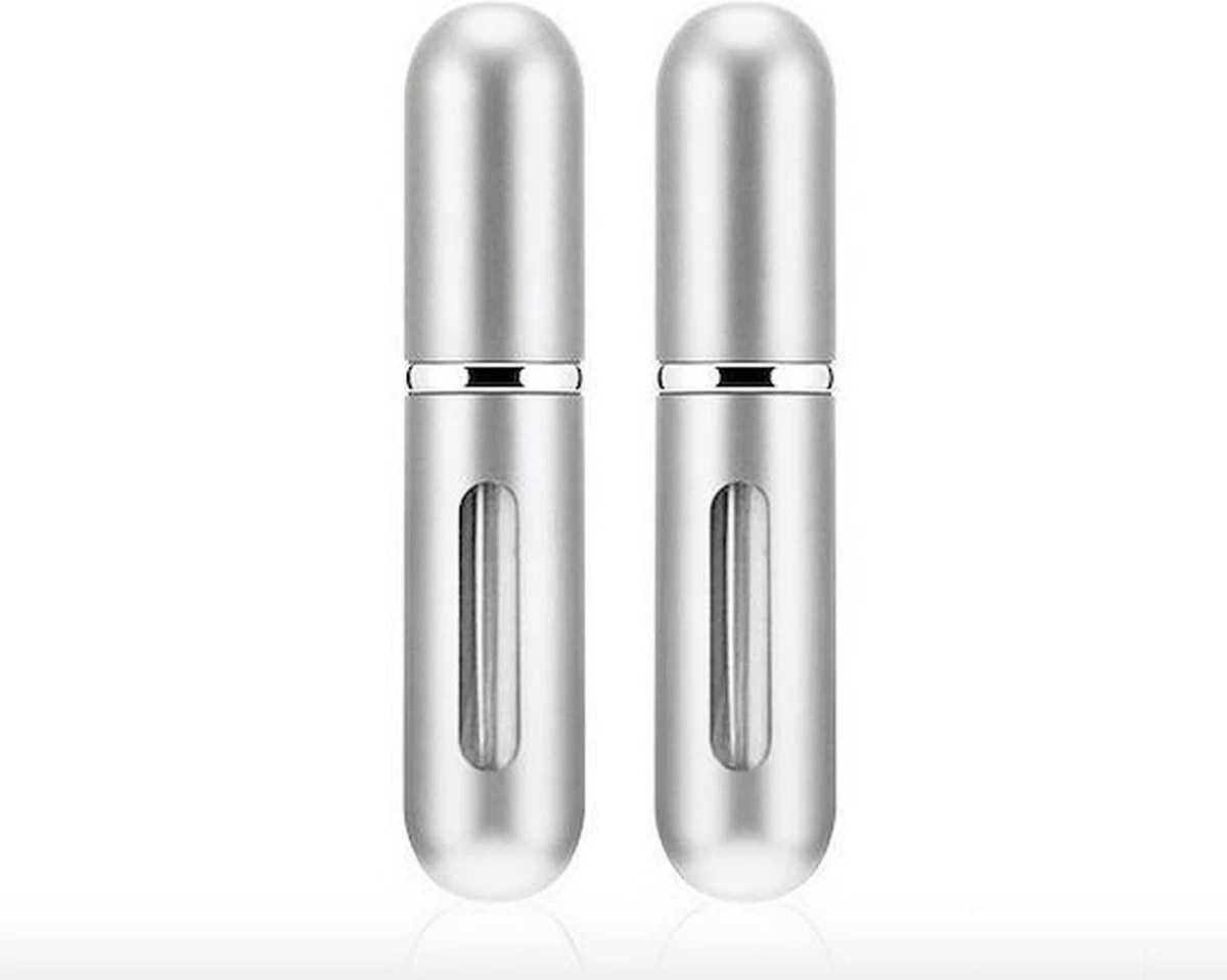 Navulbaar Parfum Flesje -Mini Parfumflesje -Hervulbaar Parfumflesje - Hervulbare Verstuiver - Zilver - Aluminium - Spray - Afbeelding 3