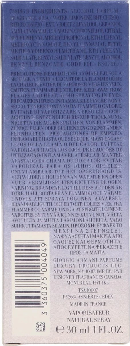 Giorgio Armani Code 30 Ml - Eau De Parfum - Damesparfum - Afbeelding 7