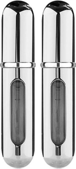 Lotis - Parfumverstuivers - Flesje Navulbaar - Metallic Zilver 2-pack